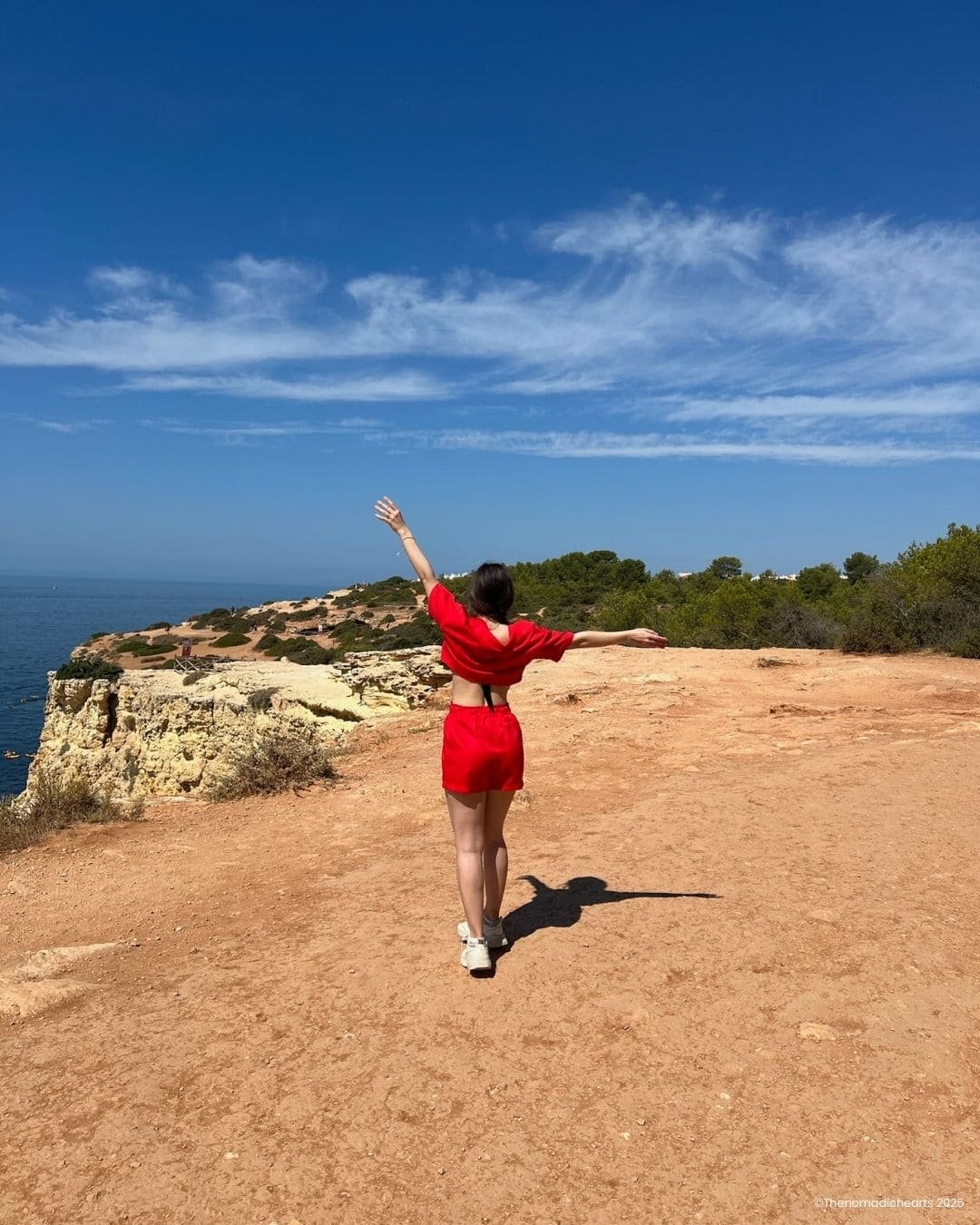 Me admiring one of the many stunning views along the trail. 