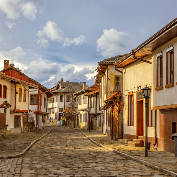 A typical street in Tryavna, Bulgaria