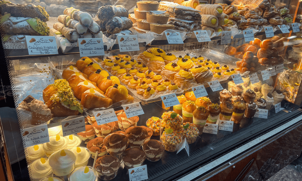 Some of the many delicious pastries in Naples