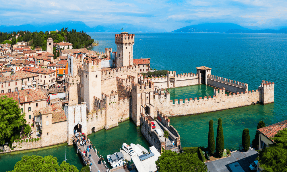 Castello Scaligero di Sirmione from above