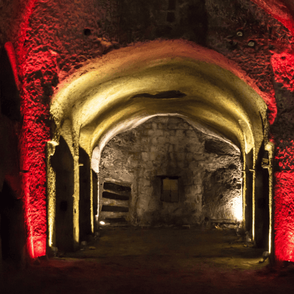 Inside of the Catacombs of San Gennaro, Naples