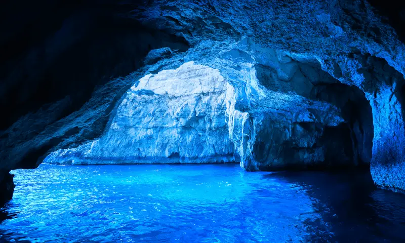 Inside the Blue Grotto, Capri