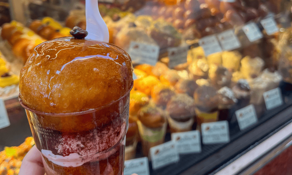 Babà - typical dessert in Napoli