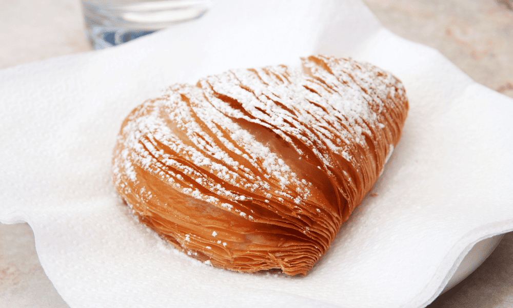 Sfogliatella - a local pastry in Naples, Italy
