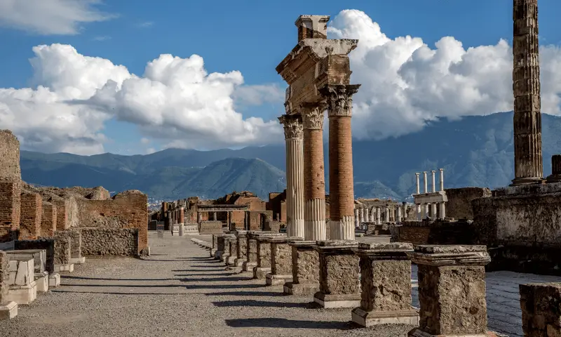 Some of the ruins in Pompeii, Italy