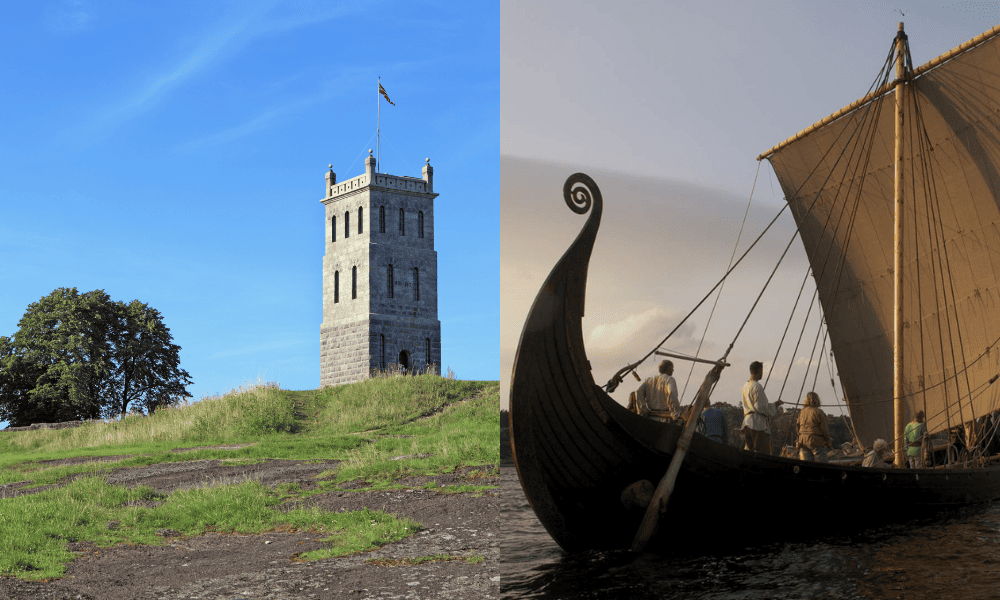 Slottsfjellet & the Viking ship Saga Oseberg in Tønsberg