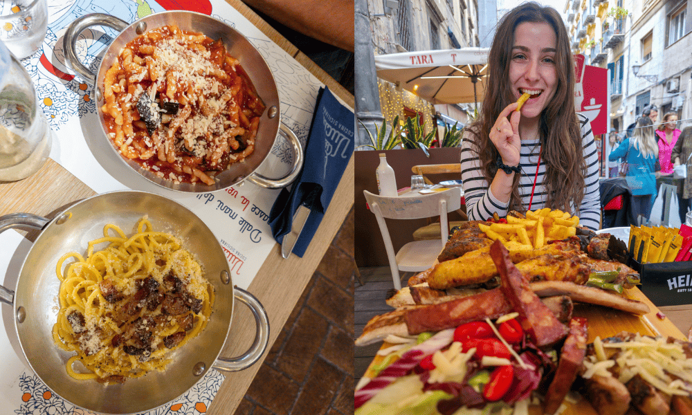 Some typical dinners we had in Palermo