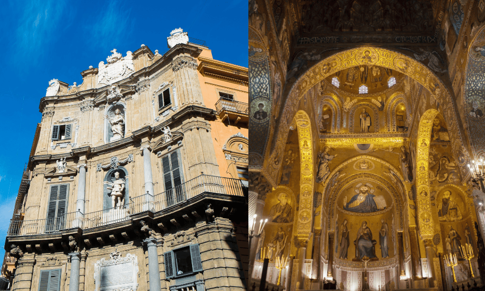 Quattro Canti & the Golden Churches of Palermo, Italy