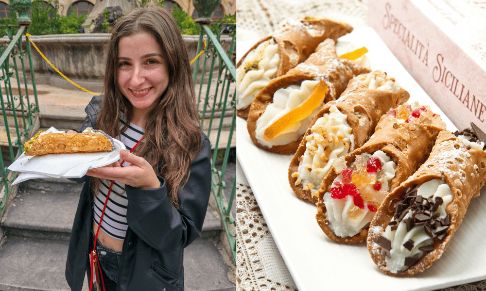 Famous Cannoli from Palermo, Sicily