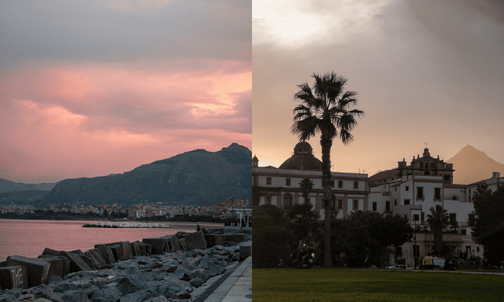 Sunset at Foro Italico, Palermo, Sicily