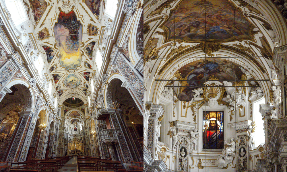Casa Professa Church in Palermo from the inside