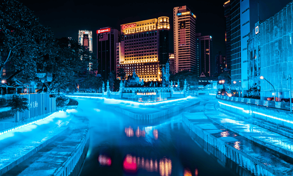 River of Life at Night, Kuala Lumpur