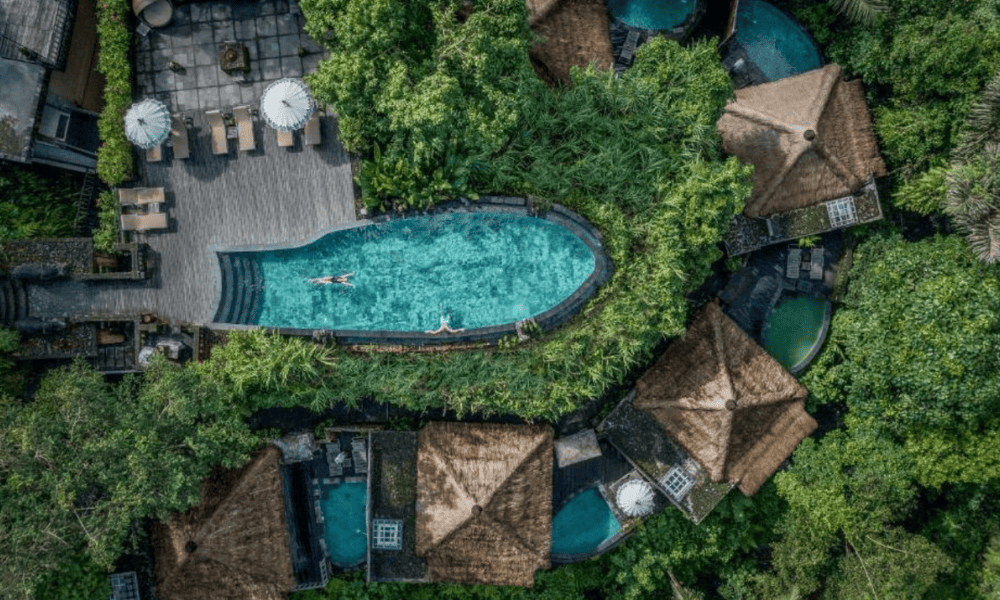 Ditch the Boring Hotel: 10 Truly Unique Places to Stay in Bali Unique places to stay in Bali Travel Tips Infinity pool at The Kayon Resort (Ubud)