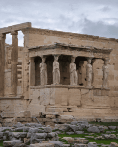 The Caryatids of the Erechtheion, a vry special temple on the Acropolis
