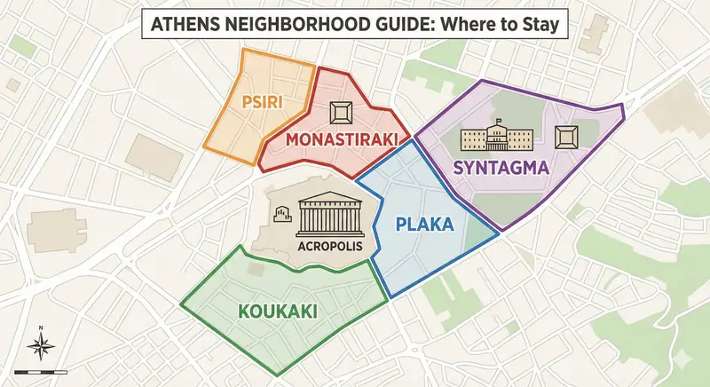 Neighbourhood map of Athens