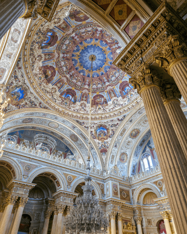 Inside of the Dolmabahce Palace in Istanbul, Turkey