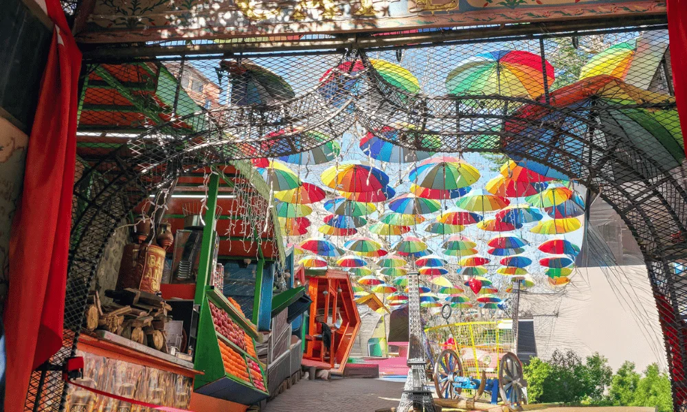 The Umbrella street in Fener, Istanbul