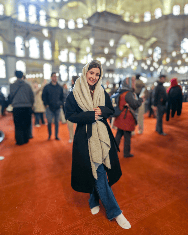 Inside of The Blue Mosque in Istanbul, Turkey