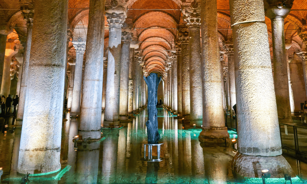 The Basilica Cistern in Istanbul, Turkey