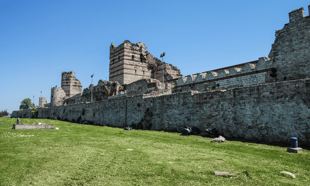 The Ancient Walls of Constantinople in Istanbul