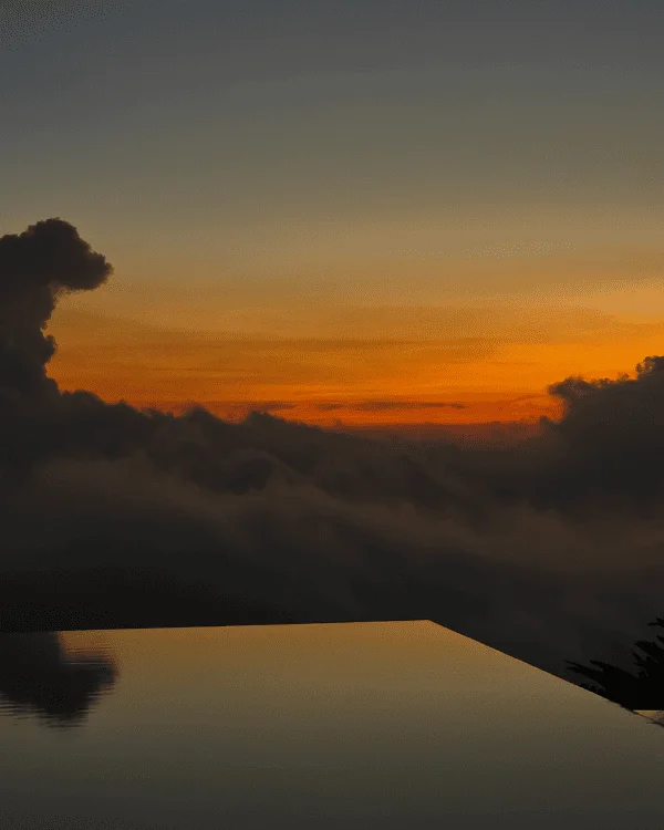 Sunset over the jungle from Munduk Moding Plantation Nature Resort