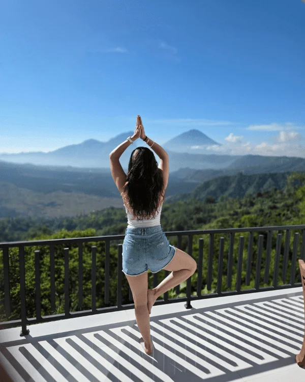 The insane view from our hotel - Tegal Sari Cabin Kintamani