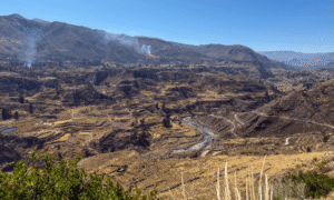 Views over the Colca Canyon Valley close to Arequipa