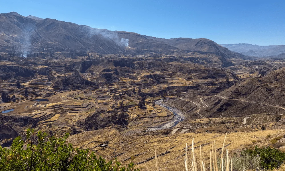 Views over the Colca Canyon Valley close to Arequipa