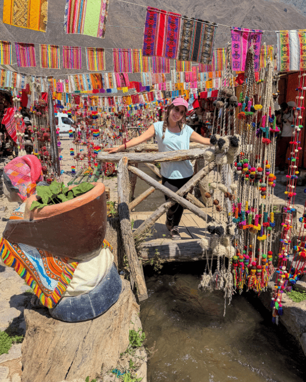 The colorful market in Ollayntatambo, Peru