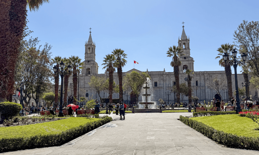 Colca Canyon Day Tour from Arequipa: Our Honest 2026 Review Colca Canyon day tour from Arequipa Peru The Plaza de Armas and cathedral in Arequipa, Peru