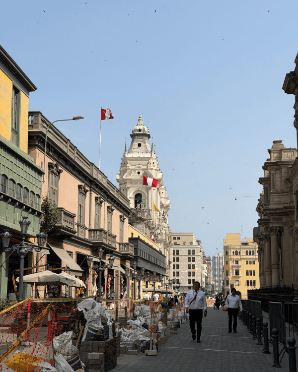 Old center city in Lima, Peru