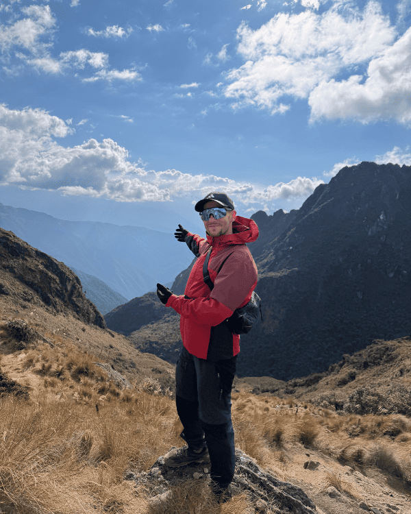 What to Pack for the Inca Trail: The Complete 2026 Packing List (From People Who Just Did It) What to pack for the Inca Trail Peru Tiago wearing her windbreaker jacket