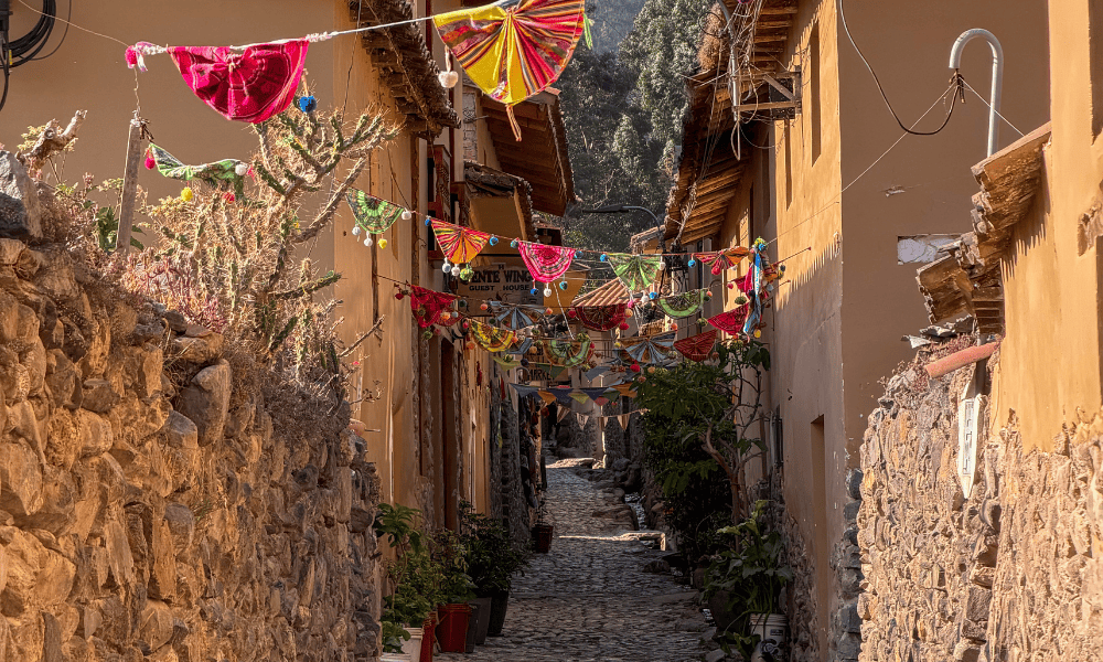 The colorful streets of Ollantaytambo, Peru