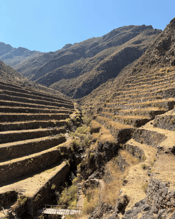 Amazing Inca terraces at the Pisac ruins, Peru