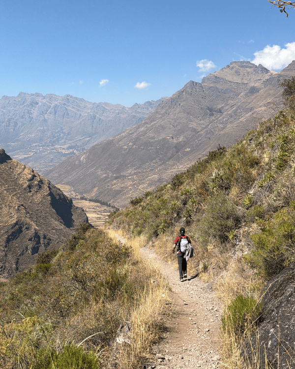 Going down from the Pisac ruins, Peru