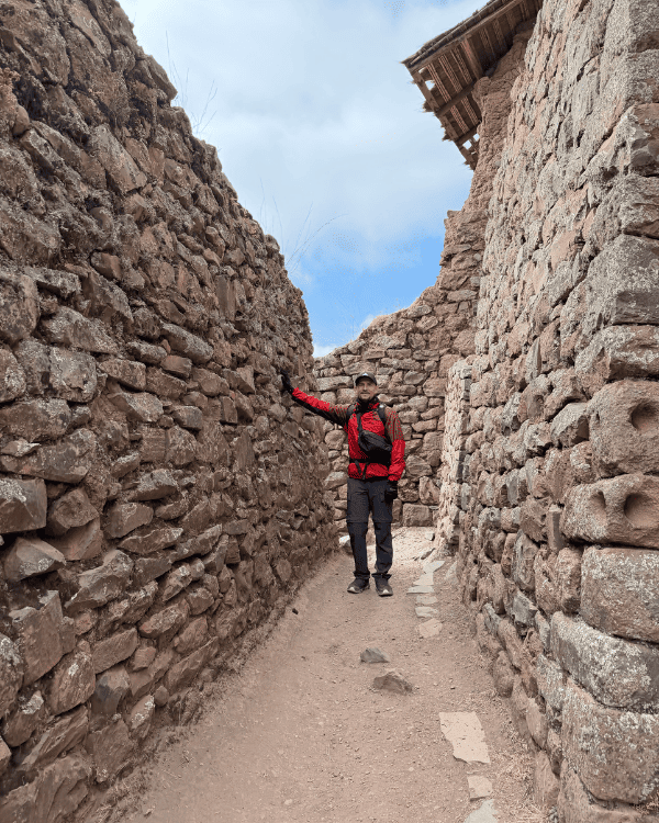 Tiago discovering the Pisac ruins, Peru