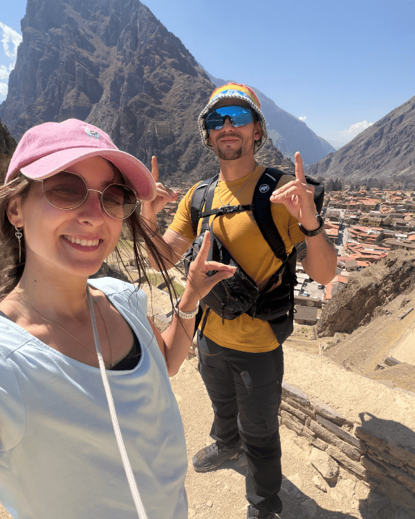 Rumi & Tiago at the ruins at Ollantaytambo